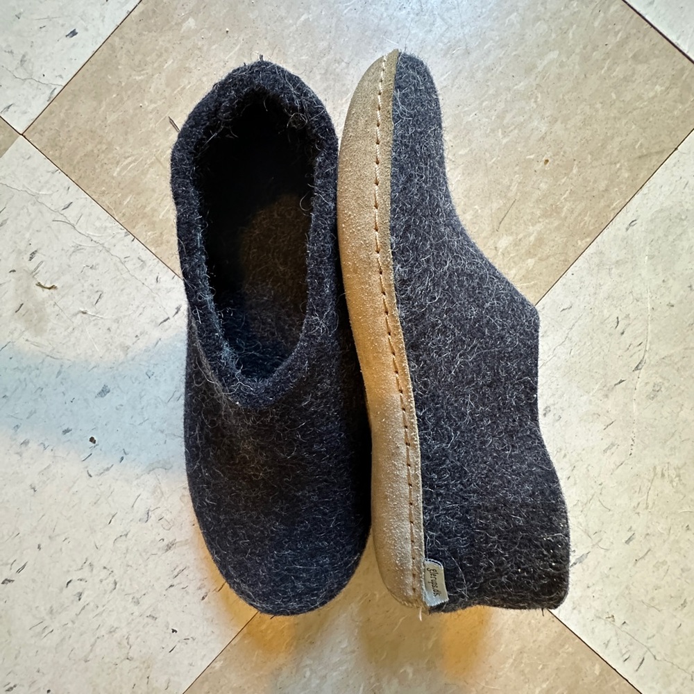 Glerups Felted Wool Slippers Gently Used Size
38 Charcoal Gray